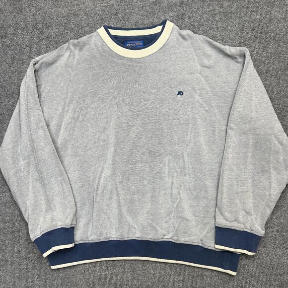 Pendleton Other - Pendleton Sweater Mens Extra Large Gray Blue Crewneck Pullover Cotton Casual
